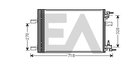 Condenseur, climatisation EACLIMA 30C54058