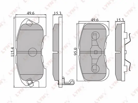 Kit de plaquettes de frein, frein à disque LYNXAUTO BD-2401