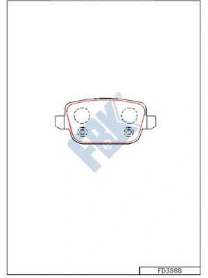 Kit de plaquettes de frein, frein à disque FBK FD3868