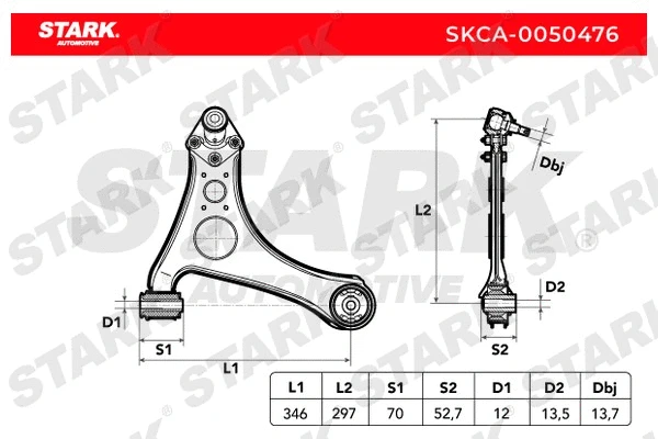 Bras de liaison, suspension de roue Stark SKCA-0050476