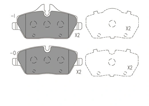 Kit de plaquettes de frein, frein à disque KLAXCAR FRANCE 24185z