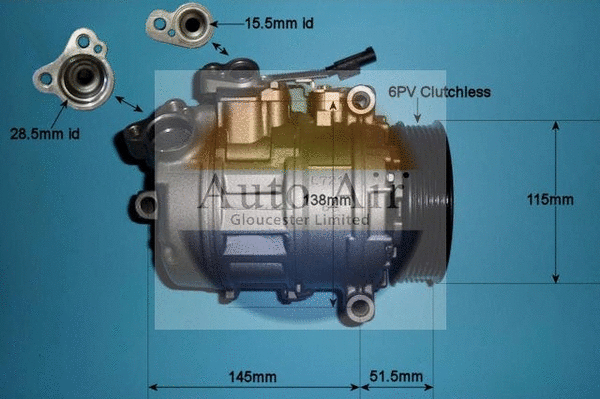Compresseur, climatisation AUTO AIR GLOUCESTER 14-0037R