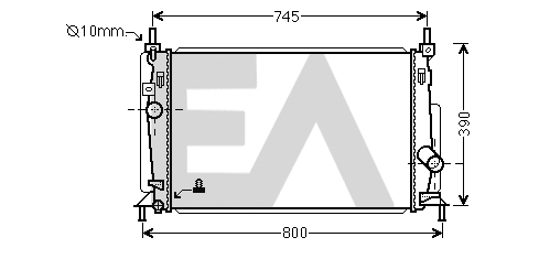 Radiateur, refroidissement du moteur EACLIMA 31R52108