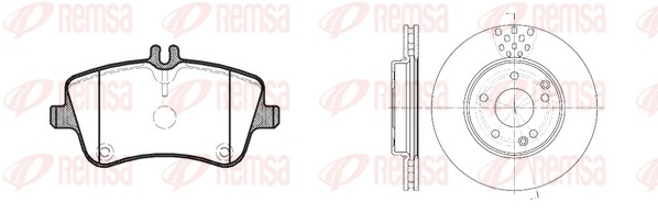 Kit de freins, frein à disques REMSA 8768.00