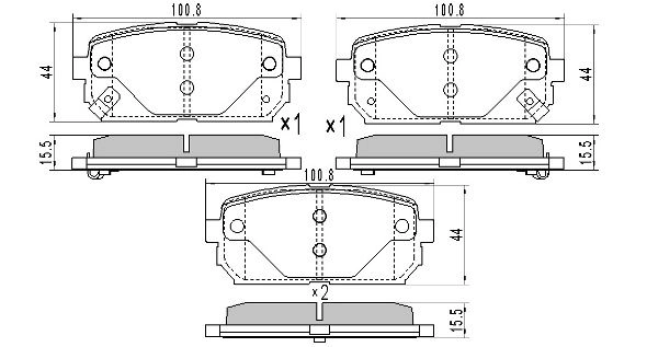 Kit de plaquettes de frein, frein à disque FREMAX FBP-1814