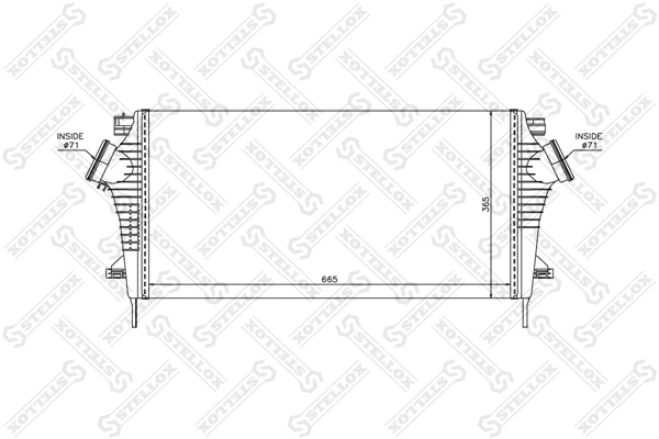 Refroidisseur d'air de suralimentation STELLOX 10-40209-SX