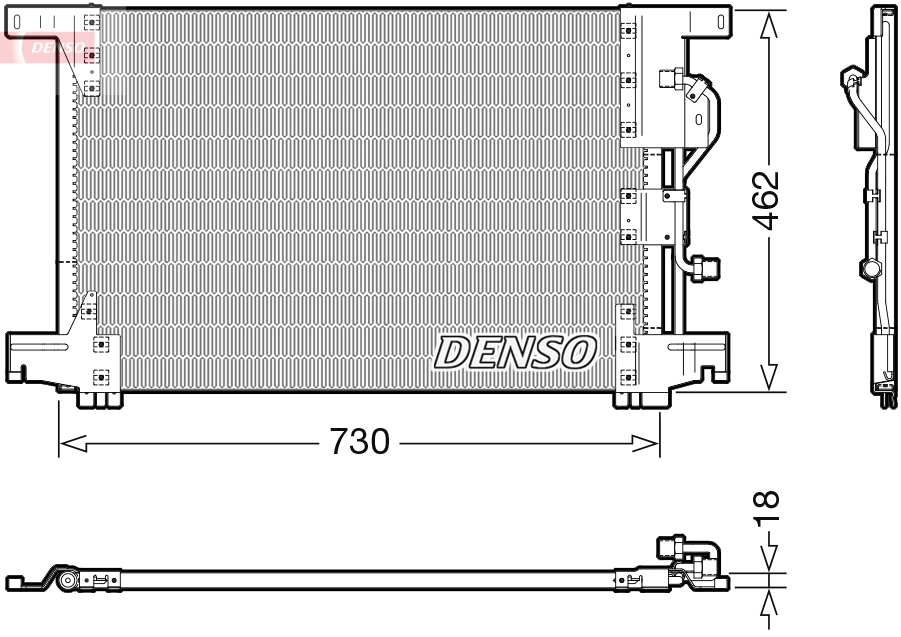 Condenseur, climatisation DENSO DCN99073