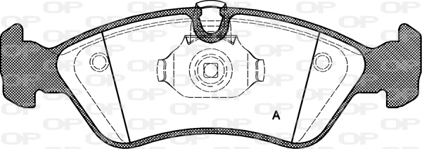 Kit de plaquettes de frein, frein à disque OPEN PARTS BPA0286.50