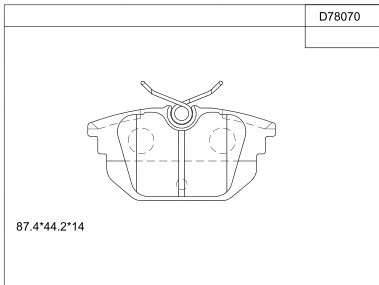 Kit de plaquettes de frein, frein à disque ASIMCO KD78070