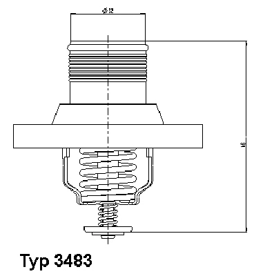 Thermostat, liquide de refroidissement BorgWarner (Wahler) 3483.89D