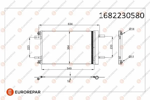 Condenseur, climatisation EUROREPAR 1682230580