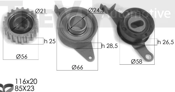 Kit de courroie crantée TREVI AUTOMOTIVE KD1124