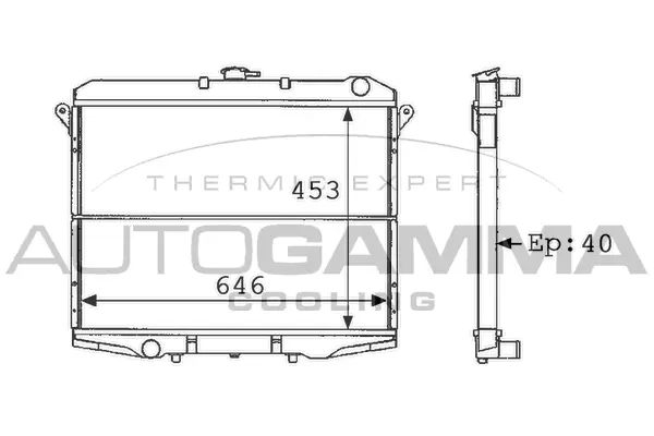 Radiateur, refroidissement du moteur AUTOGAMMA 101128