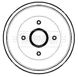 Tambour de frein BORG & BECK BBR7125