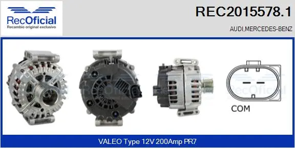 Alternateur RECOFICIAL REC2015578.1