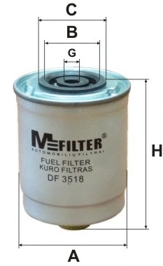 Filtre à carburant MFILTER DF 3518