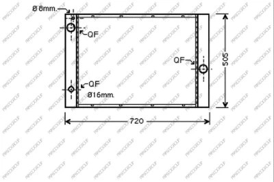 Radiateur, refroidissement du moteur PRASCO BM046R008