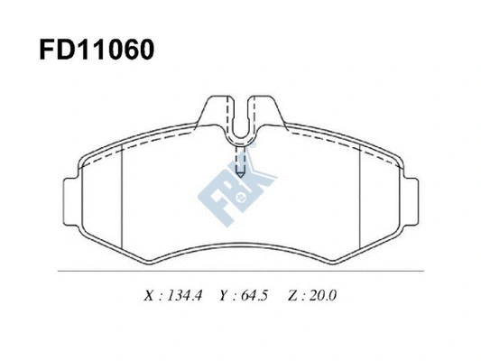 Kit de plaquettes de frein, frein à disque FBK FD11060