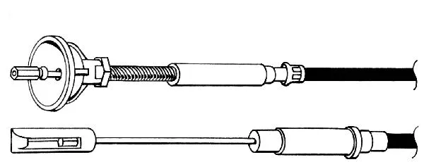 Tirette à câble, commande d'embrayage CEF VW01121
