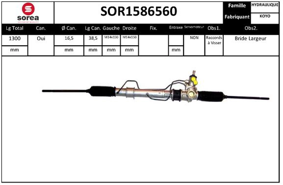 Crémaillère de direction SERA SOR1586560