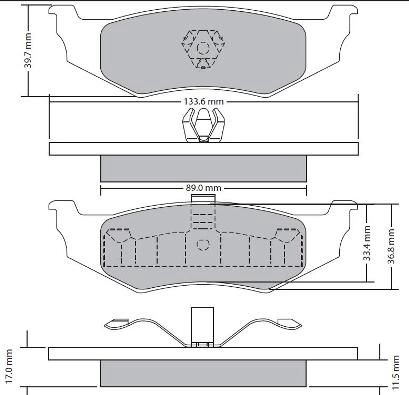 Kit de plaquettes de frein, frein à disque FREMAX FBP-1728