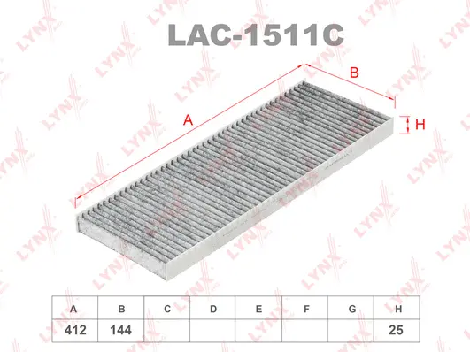 Filtre, air de l'habitacle LYNXAUTO LAC-1511C