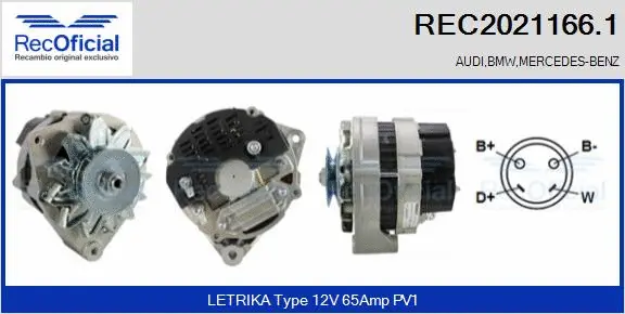 Alternateur RECOFICIAL REC2021166.1