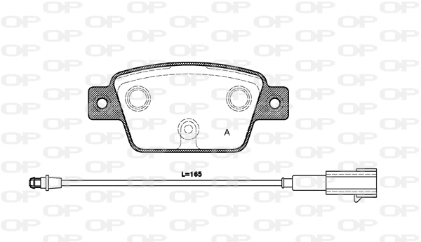 Kit de plaquettes de frein, frein à disque OPEN PARTS BPA0861.12