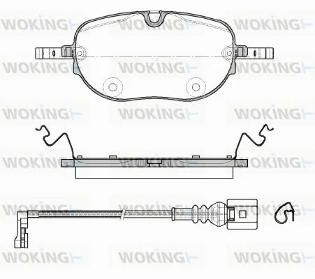 Kit de plaquettes de frein, frein à disque WOKING P18633.01