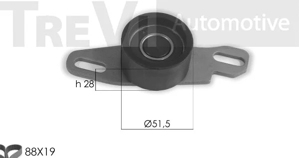 Kit de courroie crantée TREVI AUTOMOTIVE KD1435
