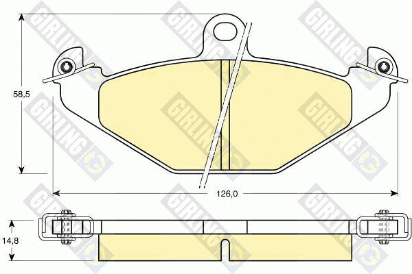 Kit de plaquettes de frein, frein à disque GIRLING 6110419