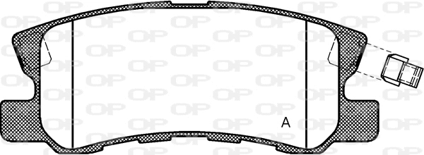 Kit de plaquettes de frein, frein à disque OPEN PARTS BPA0803.02