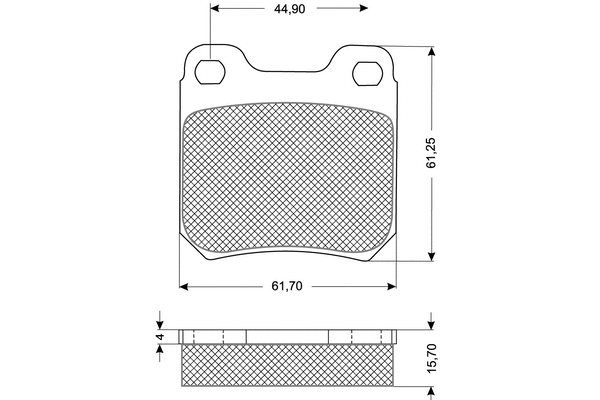 Kit de plaquettes de frein, frein à disque PROCODIS FRANCE PF1160