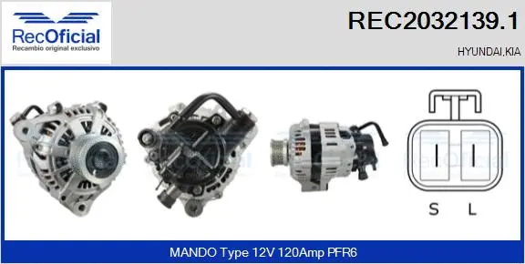 Alternateur RECOFICIAL REC2032139.1