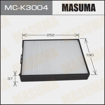 Filtre, air de l'habitacle MASUMA MC-K3004
