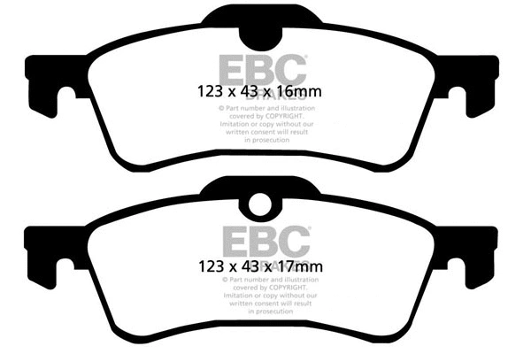 Kit de plaquettes de frein, frein à disque EBC Brakes DP21389