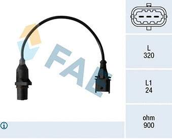 Capteur d'angle, vilebrequin FAE 79484