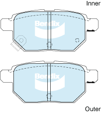 Kit de plaquettes de frein, frein à disque BENDIX-SEA DB1786 UP