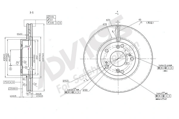 Disque de frein ADVICS-SEA C6F184
