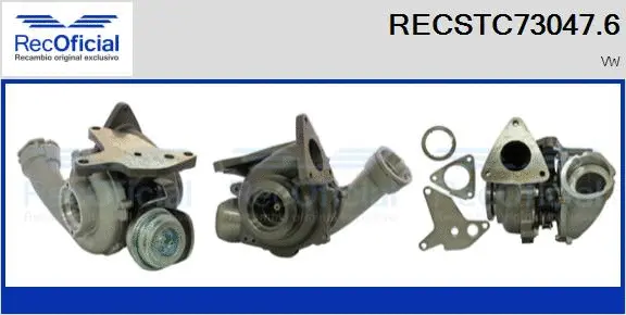 Turbocompresseur, suralimentation RECOFICIAL RECSTC73047.6