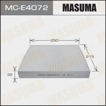 Filtre, air de l'habitacle MASUMA MC-E4072