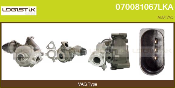 Turbocompresseur, suralimentation LGK 070081067LKA