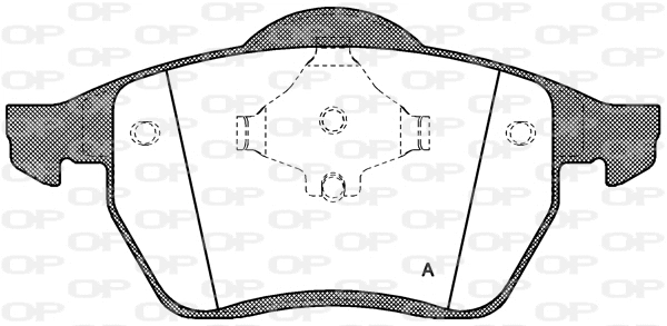 Kit de plaquettes de frein, frein à disque OPEN PARTS BPA0390.00