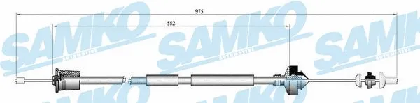 Tirette à câble, commande d'embrayage SAMKO C0209C