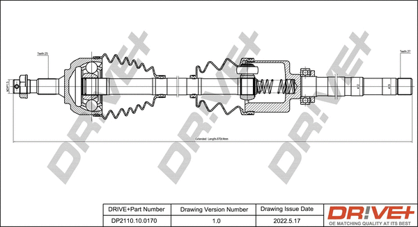 Arbre de transmission Dr!ve+ DP2110.10.0170