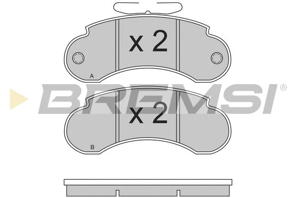 Kit de plaquettes de frein, frein à disque BREMSI BP2490