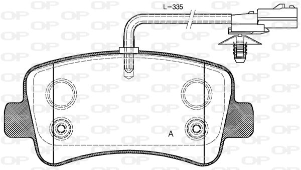 Kit de plaquettes de frein, frein à disque OPEN PARTS BPA1439.01