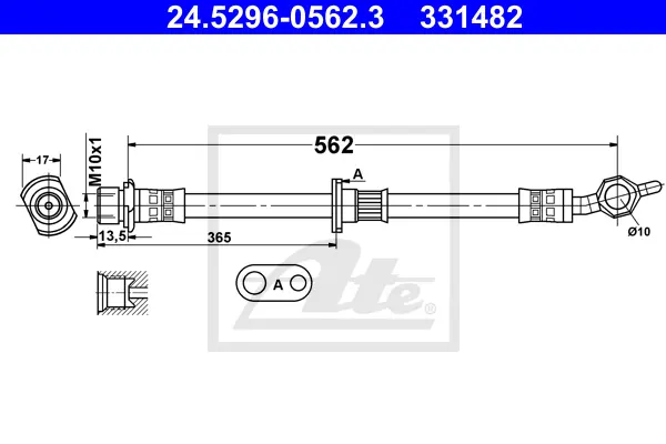 Flexible de frein ATE-APAC 24.5296-0562.3