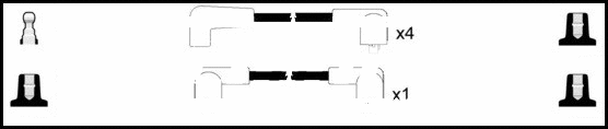 Kit de câbles d'allumage LEMARK HOES572