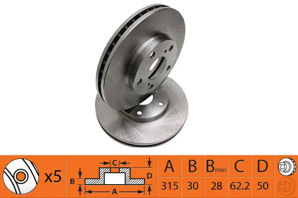 Disque de frein SB BR21210T